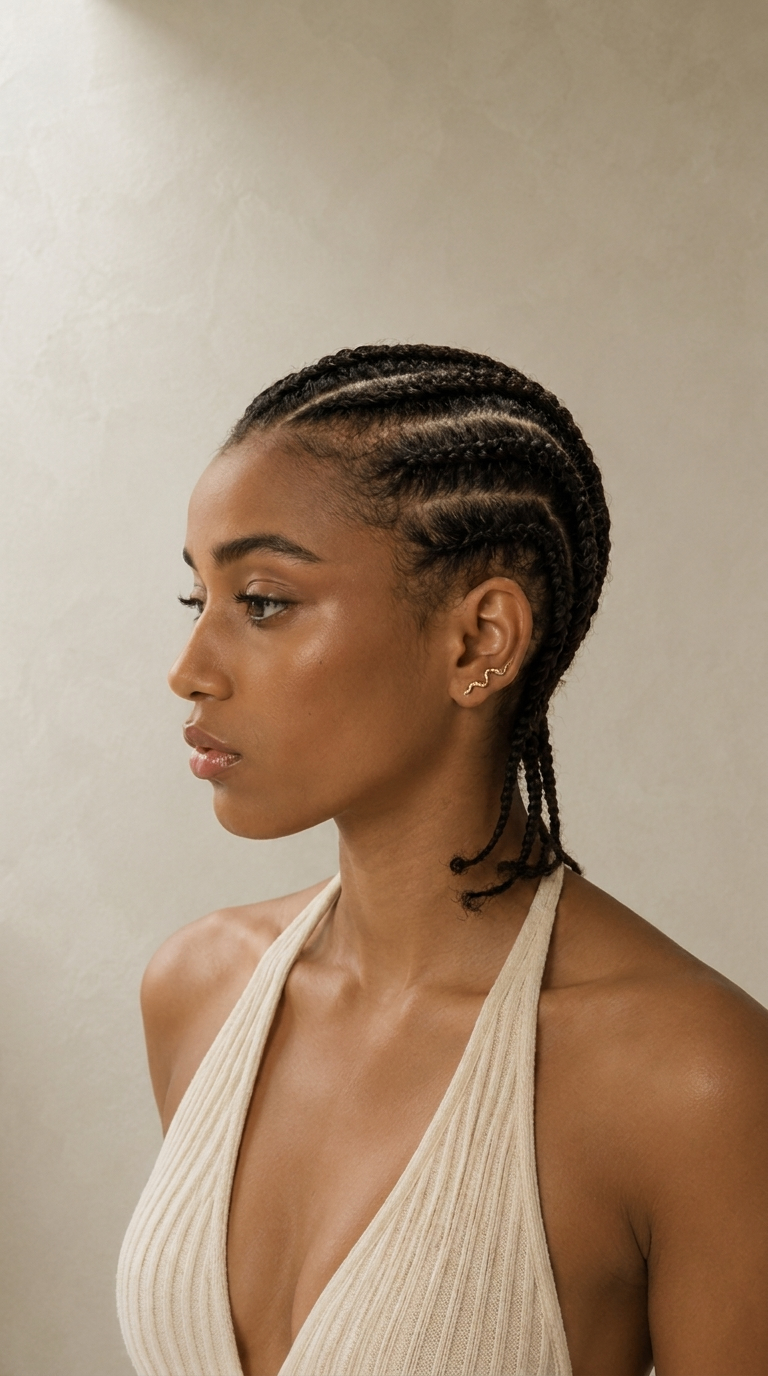 Straight Back Cornrows